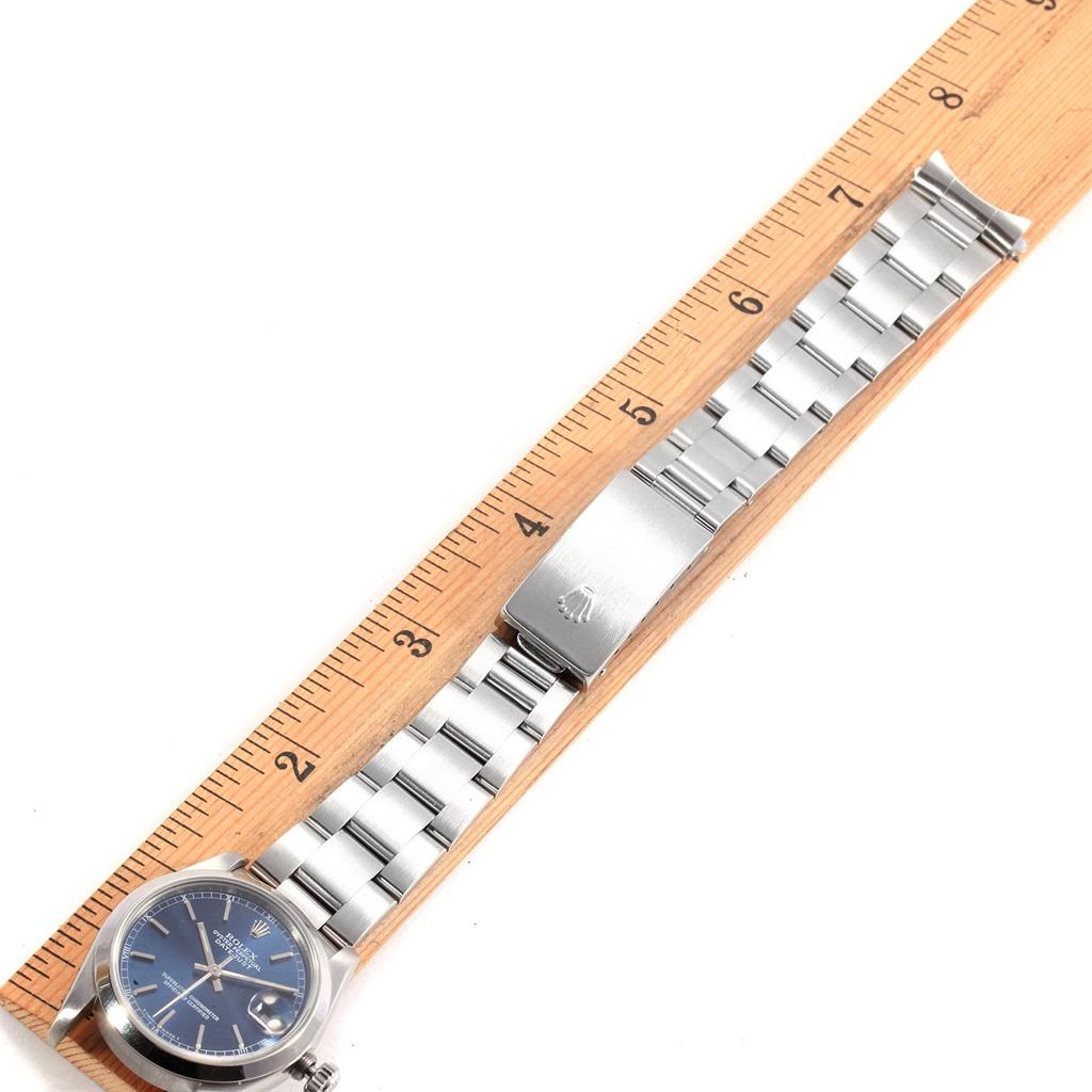 Rolex Midsize Datejust 31 Blue Dial Ladies Steel Watch 68240 For Sale 7