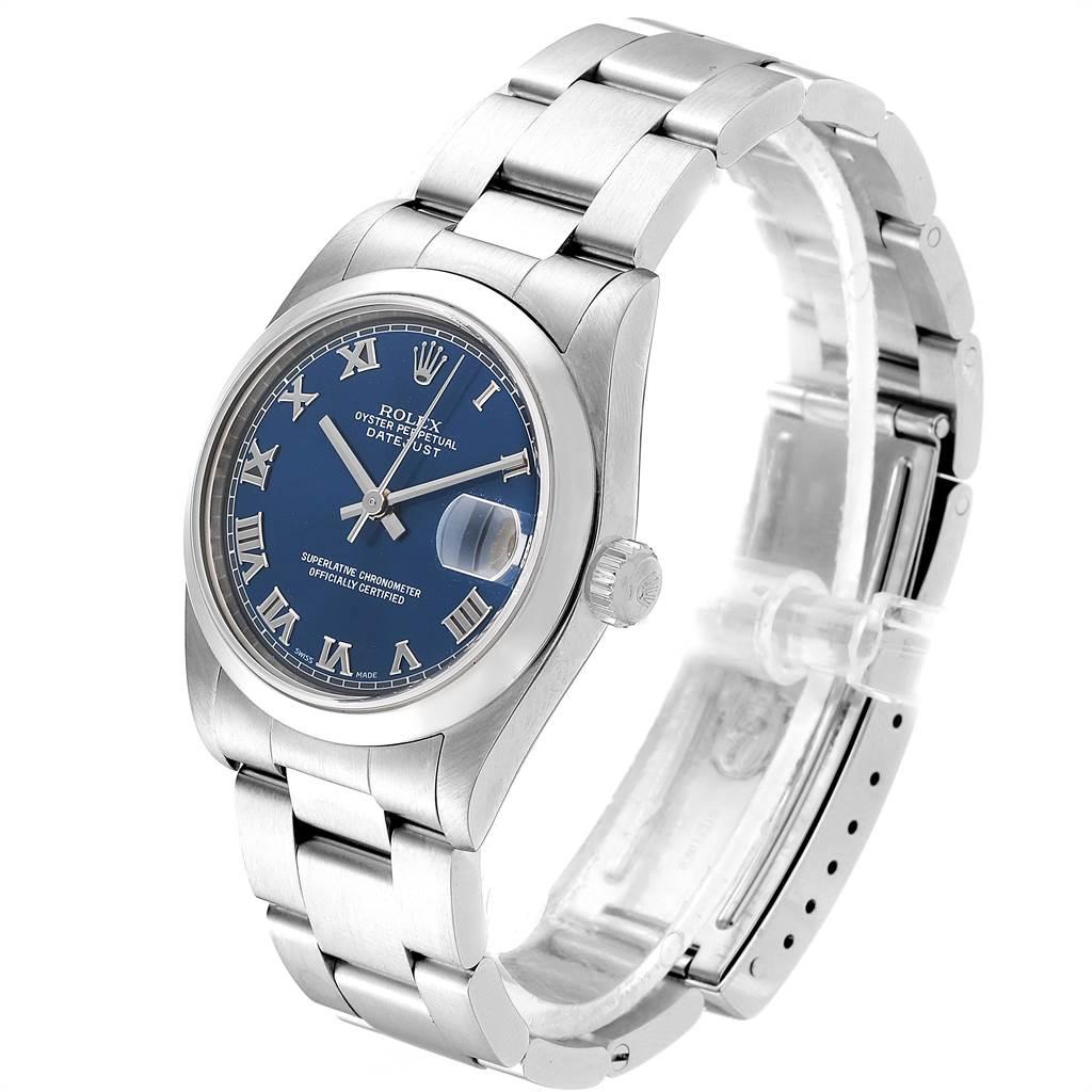 Rolex Midsize Datejust 31 Blue Dial Ladies Steel Watch 68240 For Sale 1