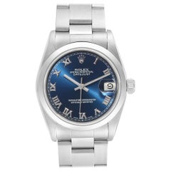 Rolex Midsize Datejust 31 Blue Dial Ladies Steel Watch 68240