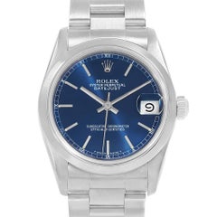 Rolex Midsize Datejust 31 Blue Dial Ladies Steel Watch 68240