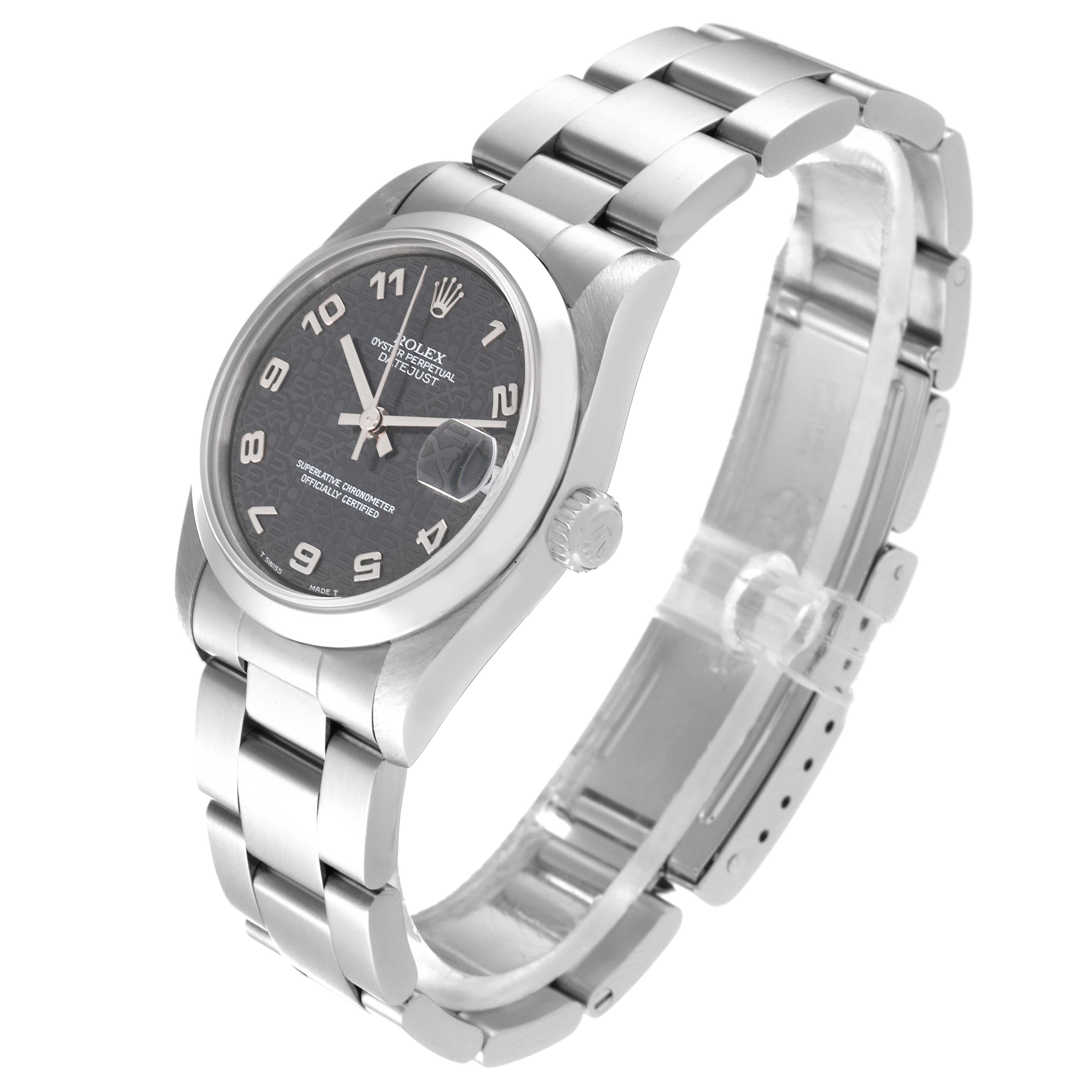 Rolex Midsize Datejust 31 Grey Anniversary Dial Steel Ladies Watch 68240 For Sale 5