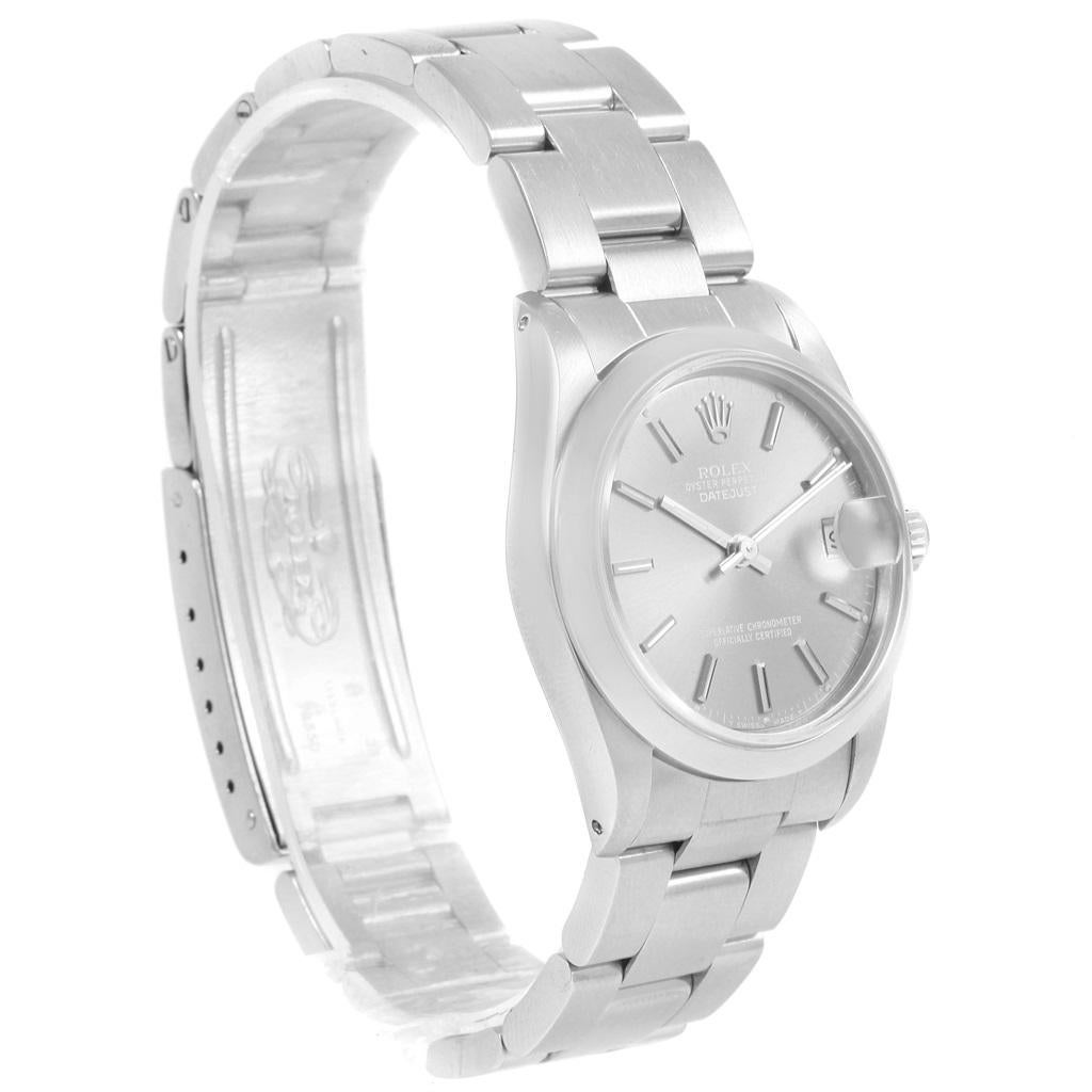 Rolex Midsize Datejust 31 Grey Dial Ladies Steel Watch 68240 7