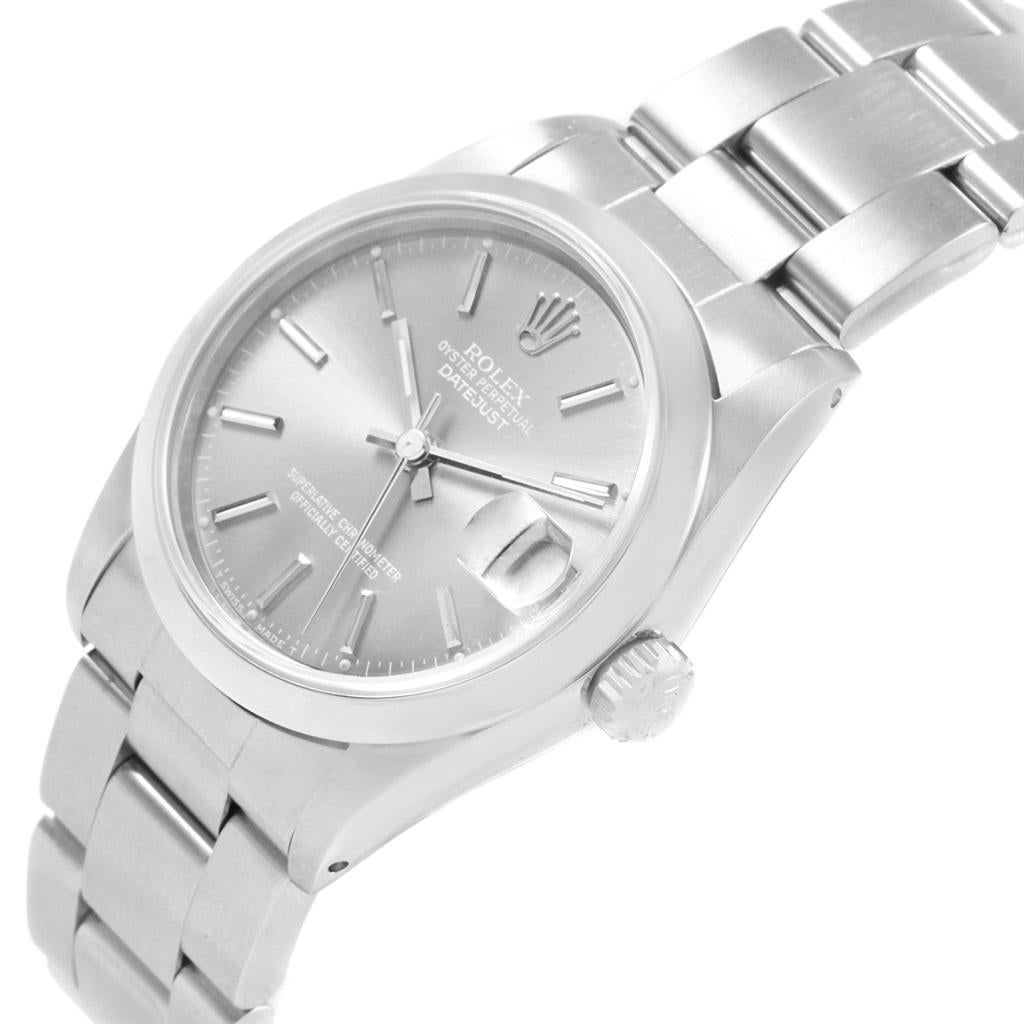 Rolex Midsize Datejust 31 Grey Dial Ladies Steel Watch 68240 4