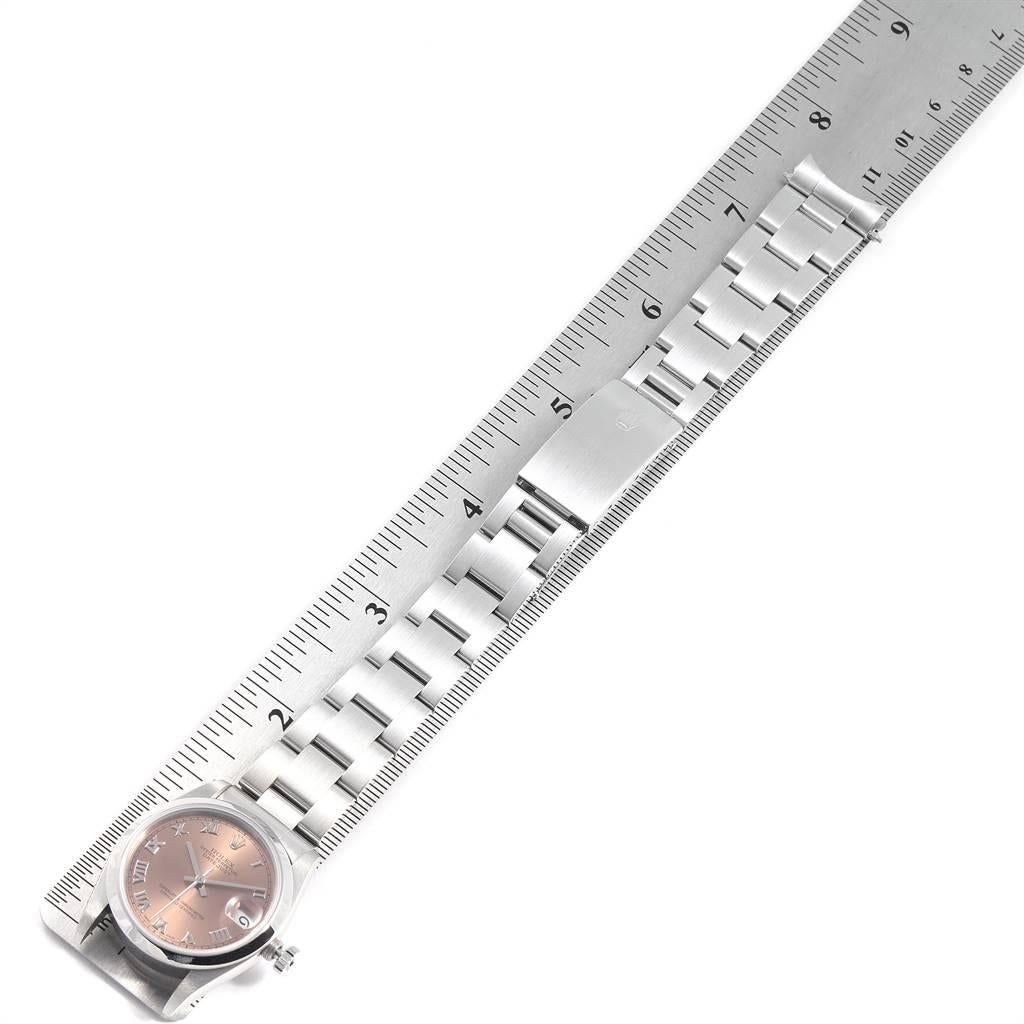 Rolex Midsize Datejust 31 Salmon Dial Ladies Steel Watch 68240 6