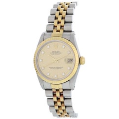 Rolex Midsize Datejust 68273 Diamond Dial Ladies Watch