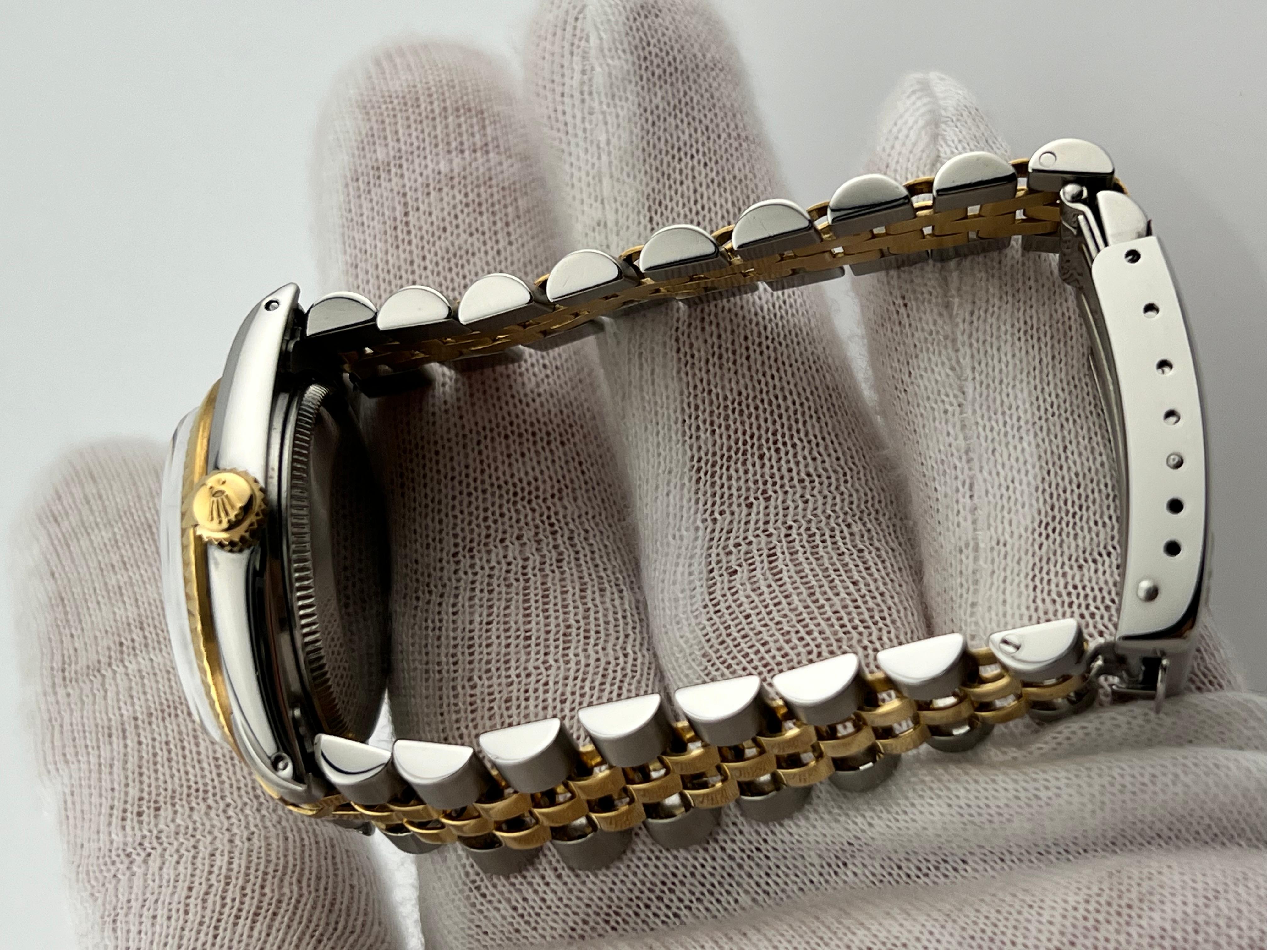 Rolex Midsize Datejust 68273 Wandteppich 18K Gelbgold Stahl Jubiläum 31mm 3
