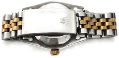 Rolex Midsize Datejust Stainless Steel 18 Karat Yellow Gold Black Dial