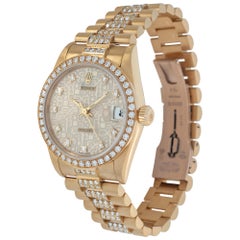 Rolex Midsize Datejust Yellow Gold Automatic Wristwatch Ref 68288