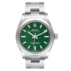 Rolex Midsize Green Dial Automatic Steel Ladies Watch 277200 Unworn