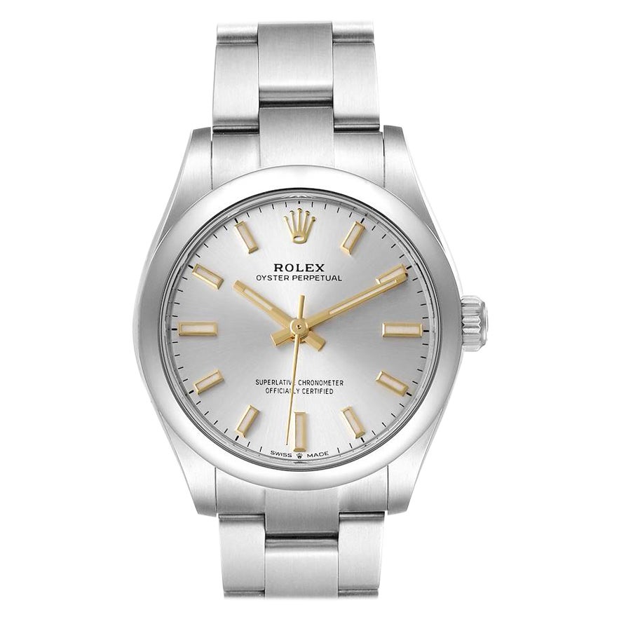Rolex Midsize Silver Dial Automatic Steel Ladies Watch 277200 Unworn For Sale