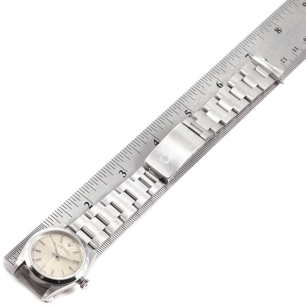 Rolex Midsize Silver Dial Smooth Bezel Steel Ladies Watch 77080 For Sale 7