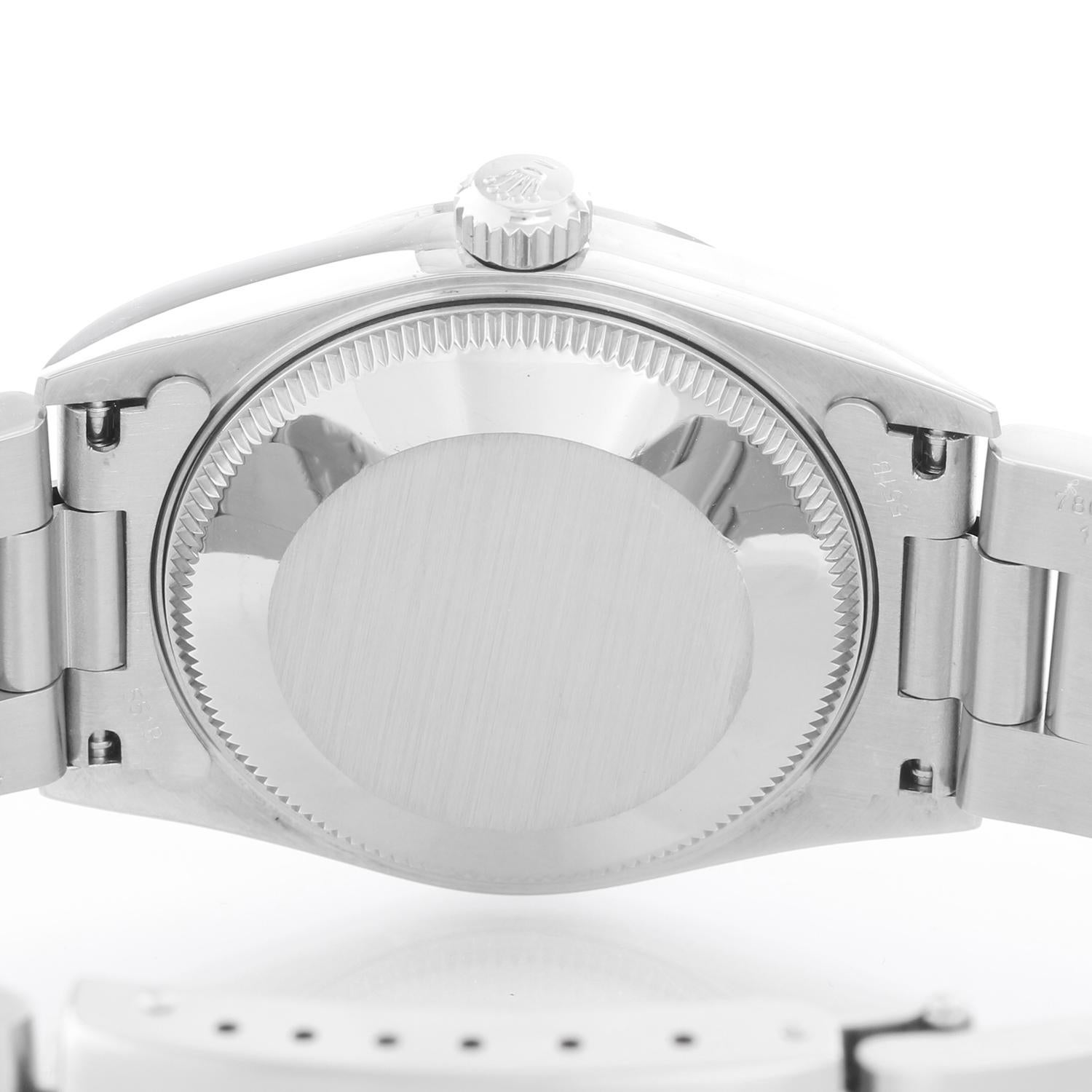 Women's or Men's Rolex Midsize Stainless Steel Datejust Blue Dial Watch 78274