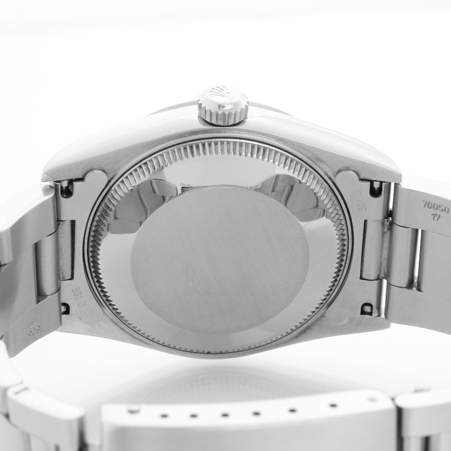 Reloj Rolex Midsize de acero inoxidable Datejust con esfera blanca 78274 en venta 1