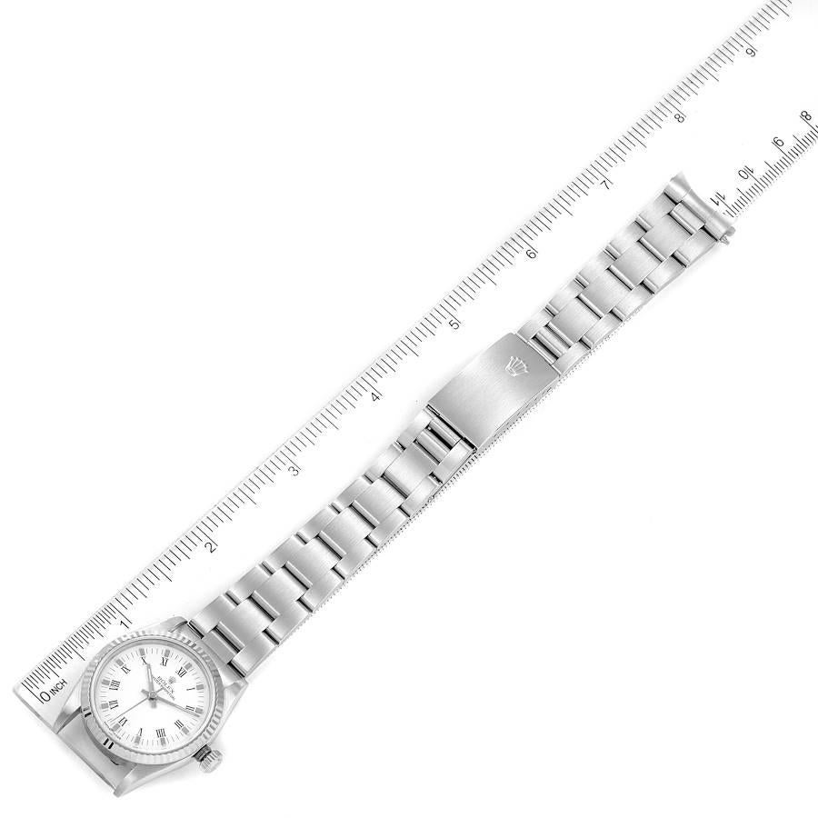 Rolex Midsize Steel White Gold Oyster Bracelet Ladies Watch 77014 6