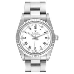 Rolex Midsize Steel White Gold Oyster Bracelet Ladies Watch 77014