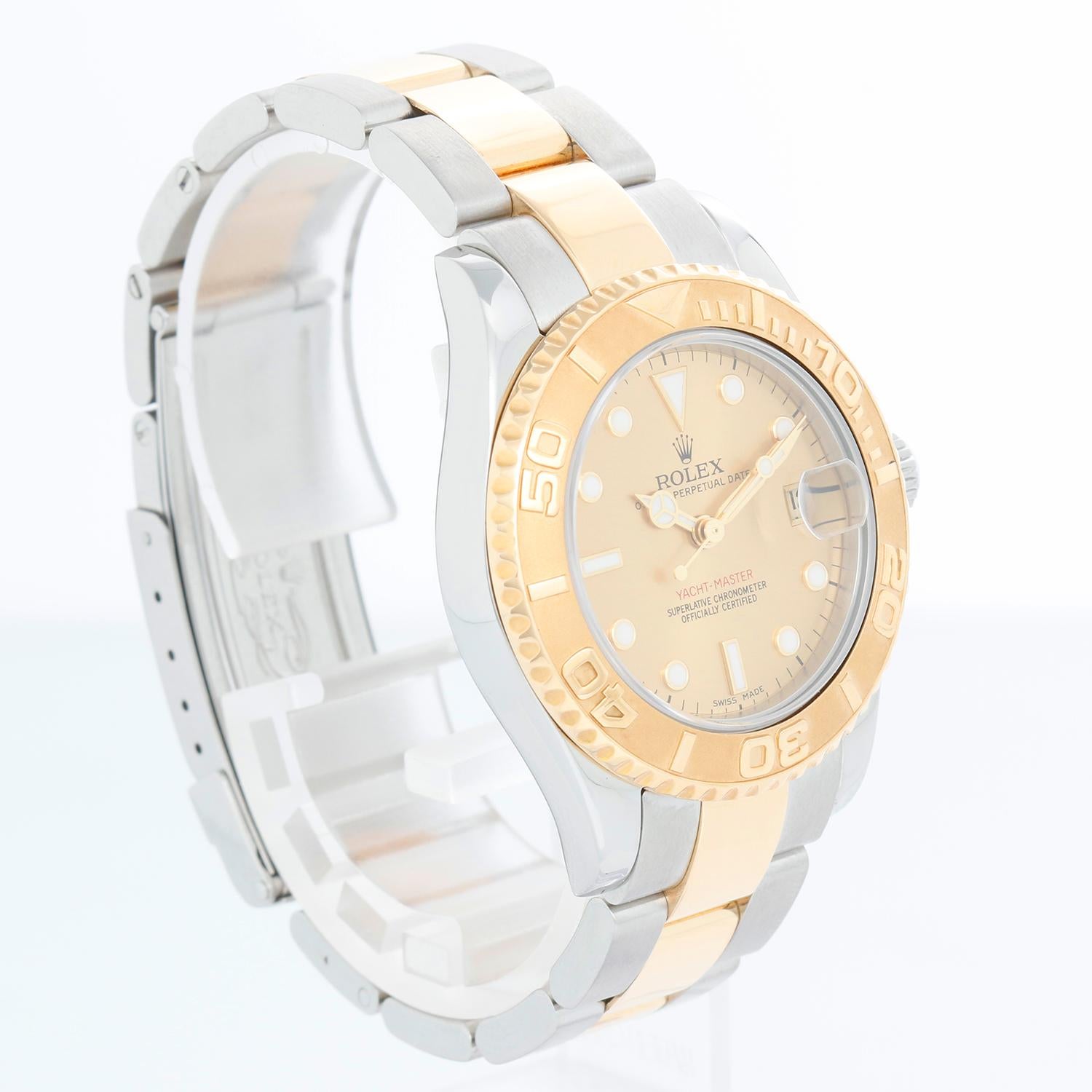 Rolex Midsize Yacht-Master 35mm Steel & Gold Men's or Ladies Watch 168623 In Excellent Condition In Dallas, TX