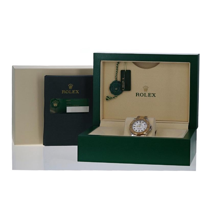 Rolex Midsize Yacht-Master Ladies Watch 168623 Stainless & 18k Gold 1 Yr Wnty For Sale 3