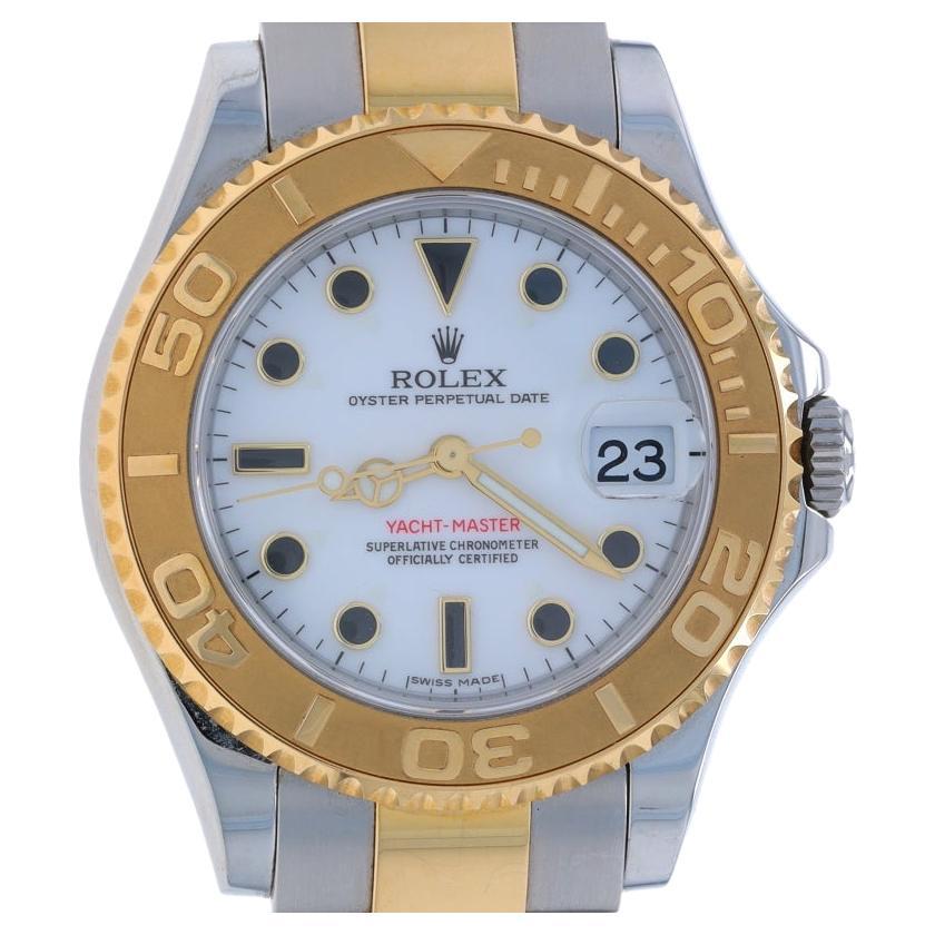 Rolex Midsize Yacht-Master Ladies Watch 168623 Stainless & 18k Gold 1 Yr Wnty