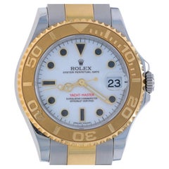 Rolex Midsize Yacht-Master Ladies Watch 168623 Stainless & 18k Gold 1 Yr Wnty