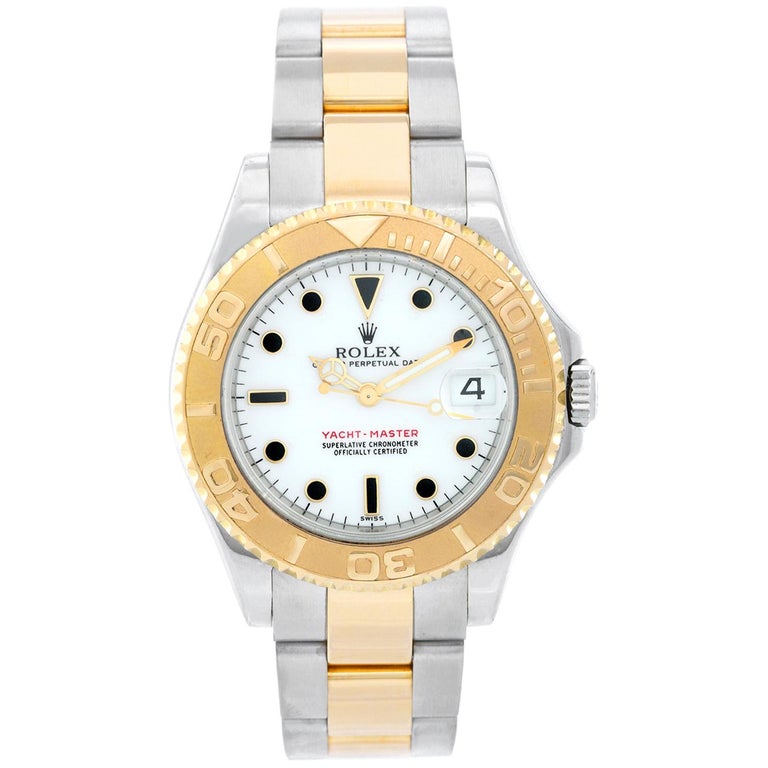 Rolex Midsize Yacht-Master Steel and Gold Men's or Ladies Watch 168623 ...