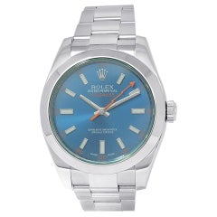 Used Rolex Milgauss 116400, Blue Dial, Certified and Warranty