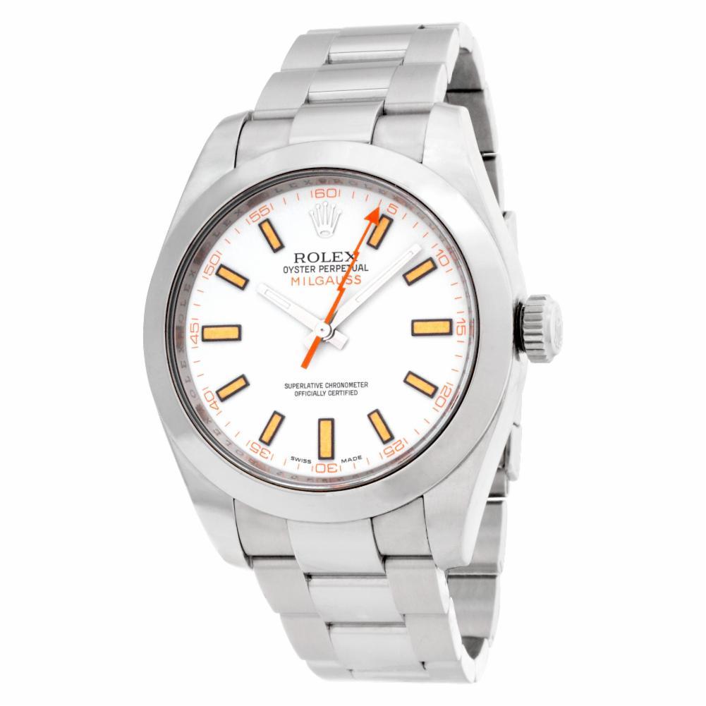 Contemporary Rolex Milgauss 116400, White Dial, Certified and Warranty