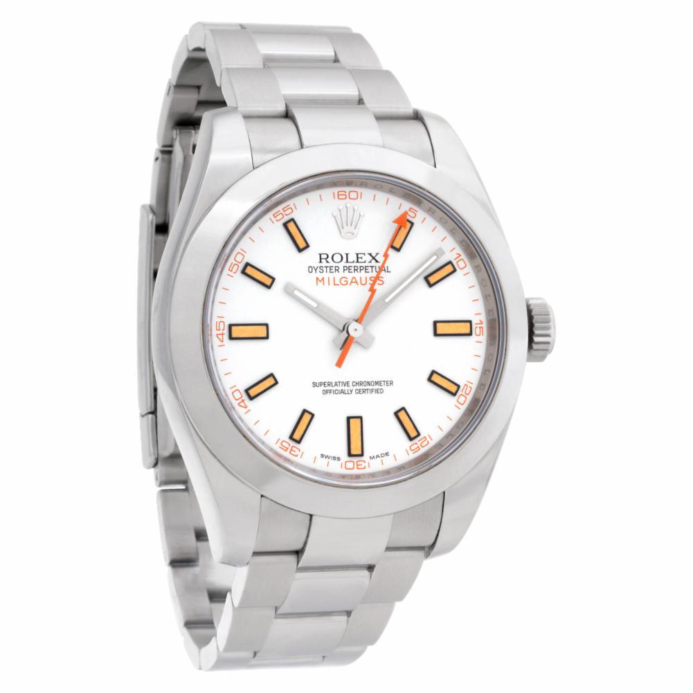 Men's Rolex Milgauss 116400, White Dial, Certified and Warranty