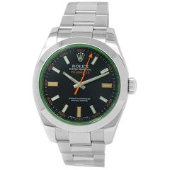 Rolex Milgauss 116400, Green Dial, Certified and Warranty