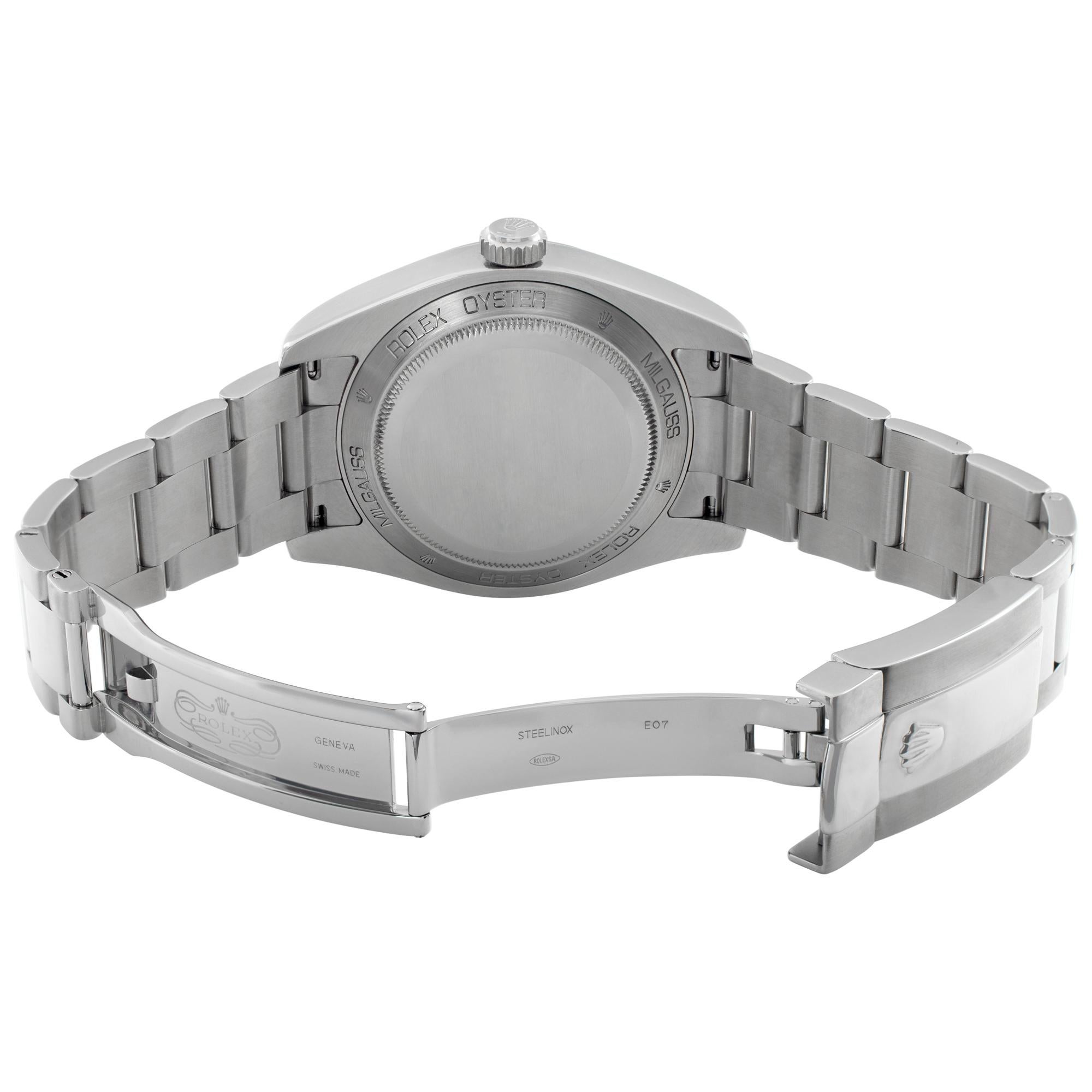 Rolex Milgauss 116400 en acier inoxydable avec cadran blanc 40 mm Pour hommes en vente