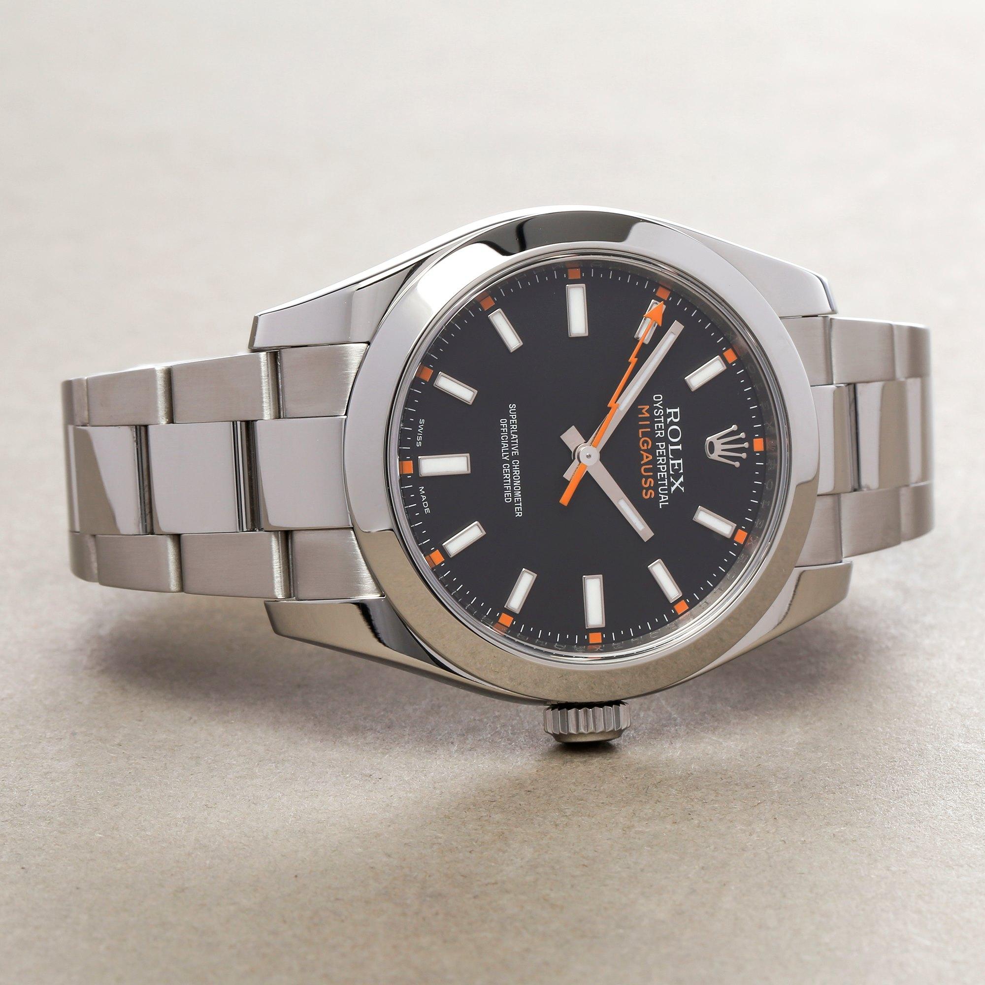 Rolex Milgauss 116400 Men's Stainless Steel Watch In Excellent Condition In Bishops Stortford, Hertfordshire
