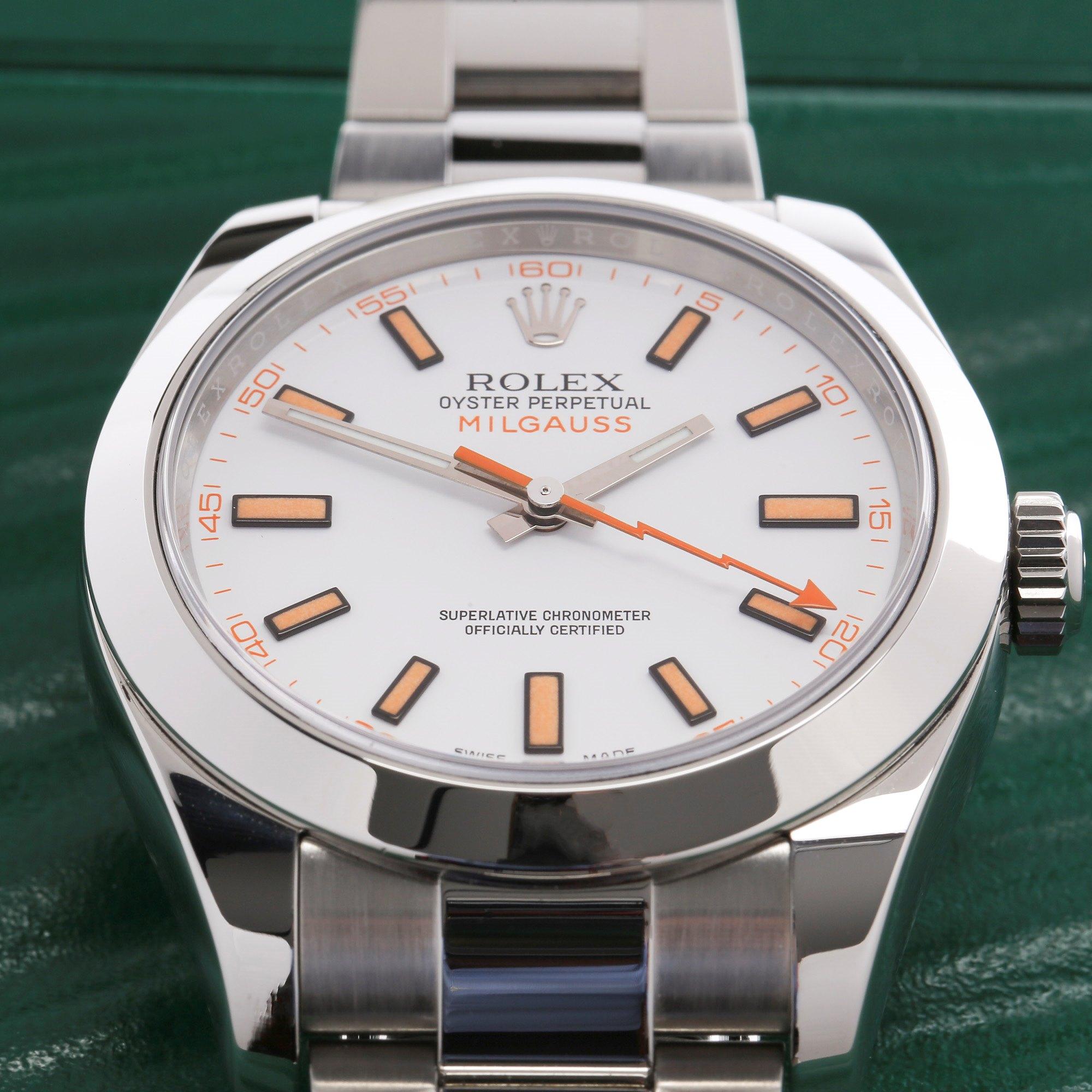 Rolex Milgauss 116400 Men's Stainless Steel Watch In Excellent Condition In Bishops Stortford, Hertfordshire