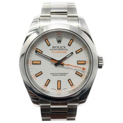 Used Rolex Milgauss 116400 With 7.7 in. Band & White Dial
