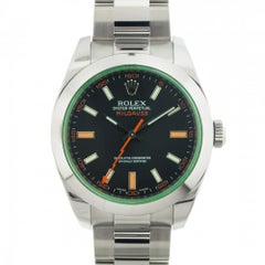 Rolex Milgauss 116400 with Band, Stainless-Steel Bezel and Black Dial