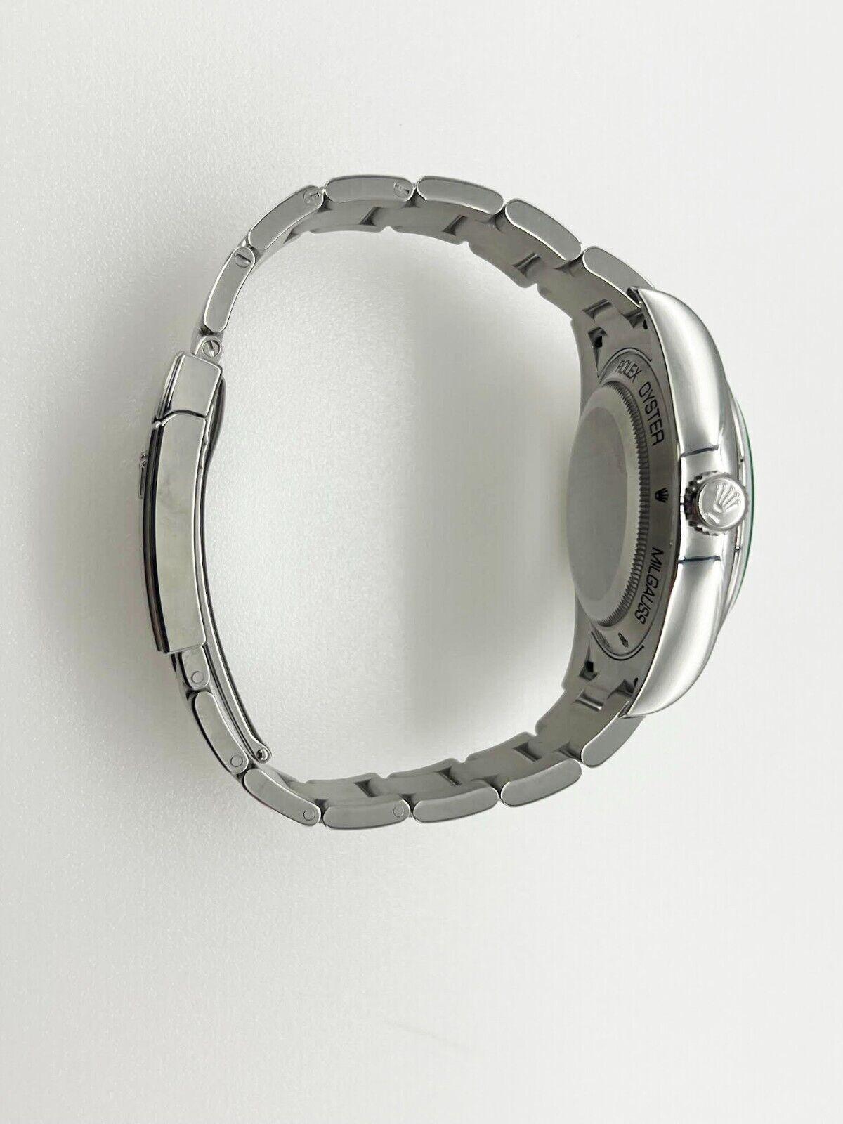 Rolex Milgauss 116400GV Quadrante Nero Cristallo Verde Acciaio Inox Carta 2019 3