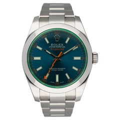 Used Rolex Milgauss 116400GV Blue Dial Mens Watch Box & Papers