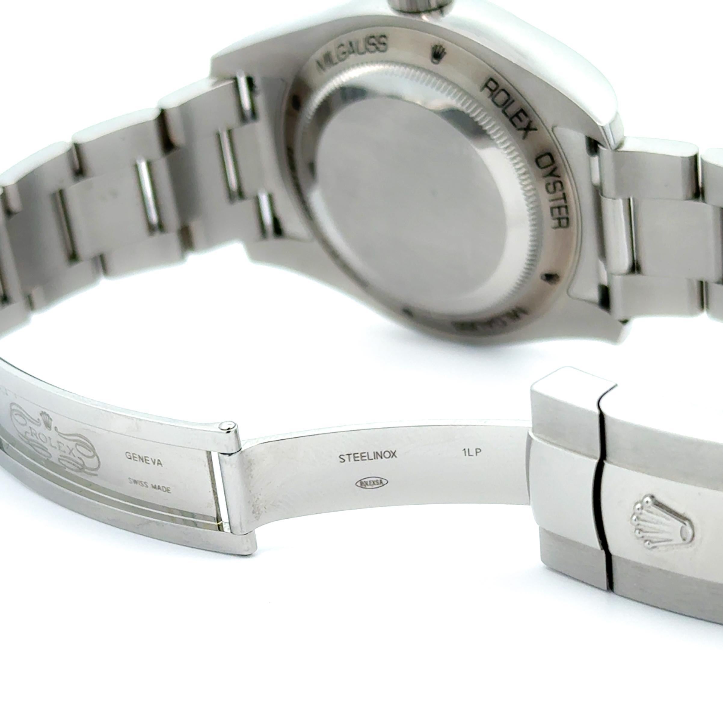 Rolex Milgauss 2021 Grüner Kristall 116400GV Uhr w / Karte und extra Link im Angebot 2