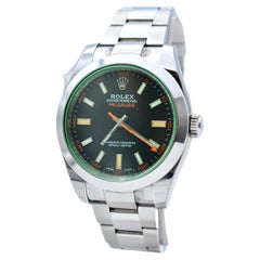 Rolex Milgauss 40 Stainless Steel Black Dial Stickers Automatic Ref: 116400