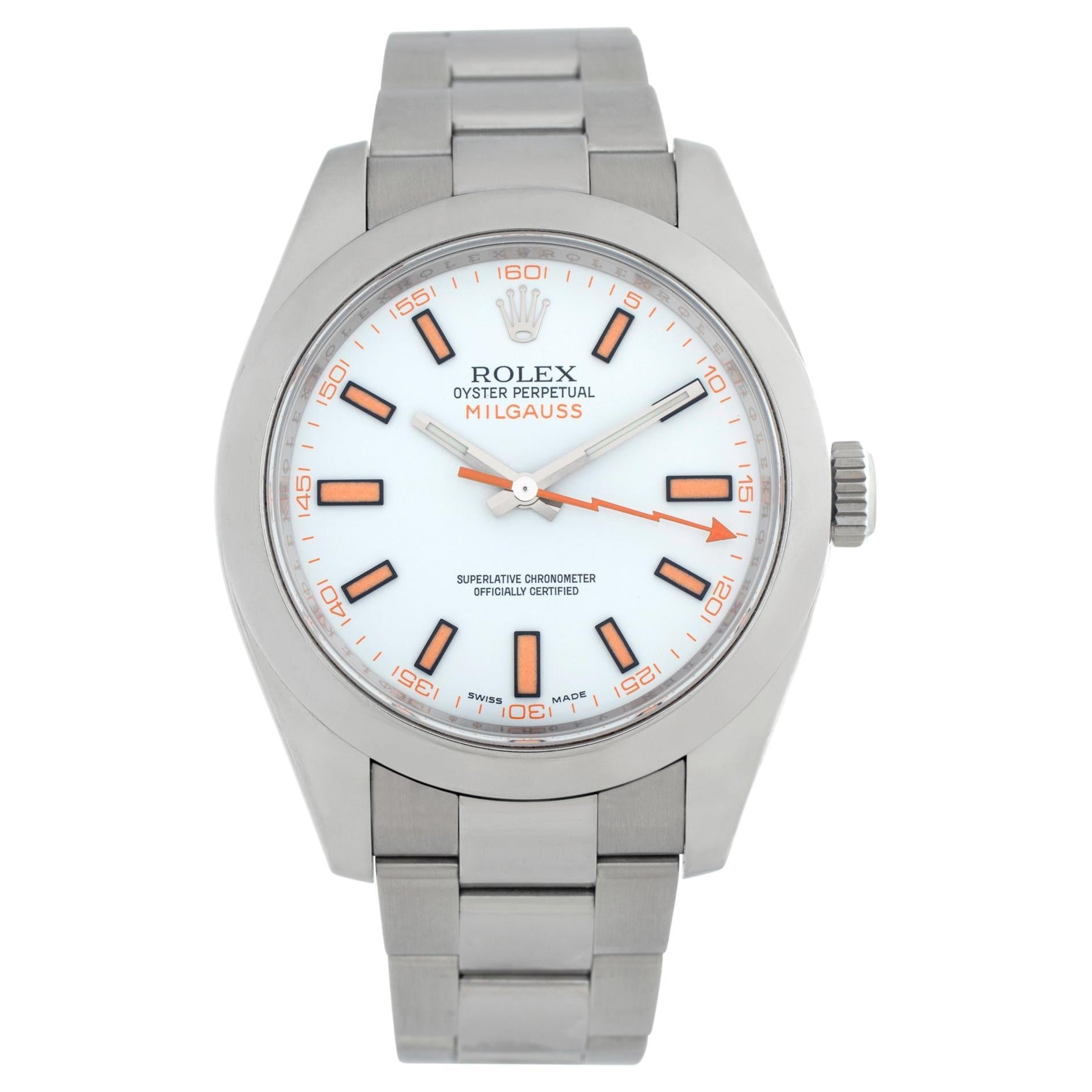 Rolex Milgauss 116400 For Sale at 1stDibs | milgauss fluted bezel, rolex  milgauss white dial for sale, white dial milgauss
