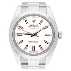 Rolex Milgauss 40mm 116400 Stainless Steel Men's Watch Oyster White Dial MINT