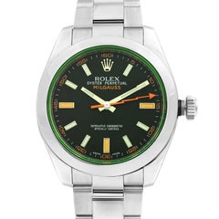 Rolex Milgauss 40mm Stainless Steel Black Dial Automatic Mens Watch 116400GV
