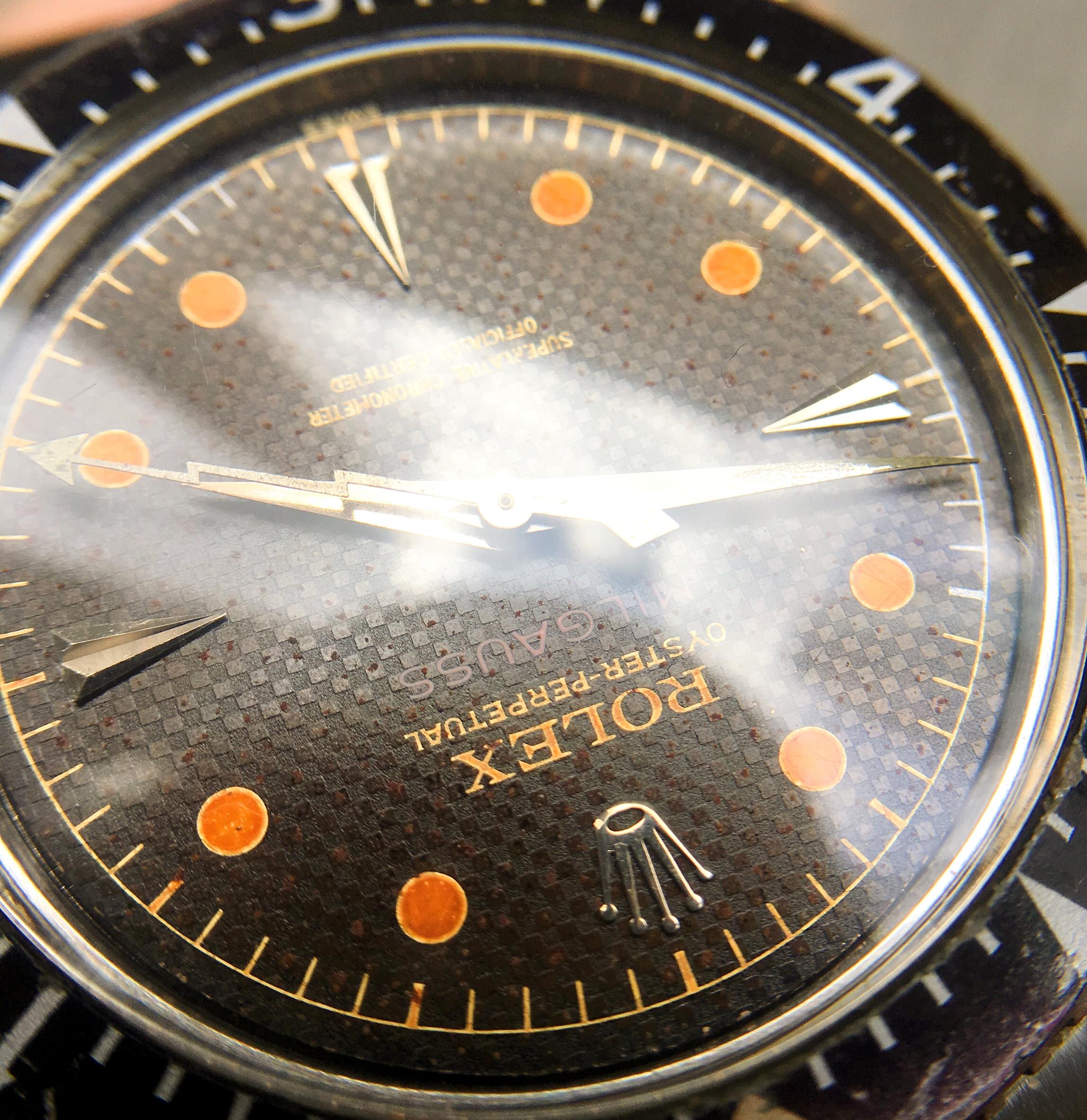 Rolex Milgauss Anti-Magnetic Tropical Honeycomb Dial 6541 Automatic Watch 1958 For Sale 5