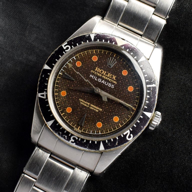 Rolex Milgauss Anti-Magnetic Tropical Honeycomb Dial 6541 Automatic Watch  1958 For Sale at 1stDibs | rolex 6541, rolex milgauss anti-magnetic  tropical honeycomb dial 6541 automatic watch 1958, rolex antimagnetic