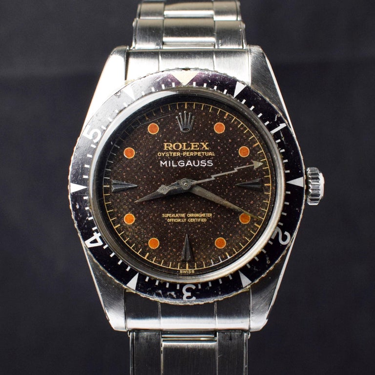 Rolex Milgauss Anti-Magnetic Tropical Honeycomb Dial 6541 Automatic Watch  1958 For Sale at 1stDibs | rolex milgauss 6541, 1958 rolex milgauss, rolex  honeycomb dial