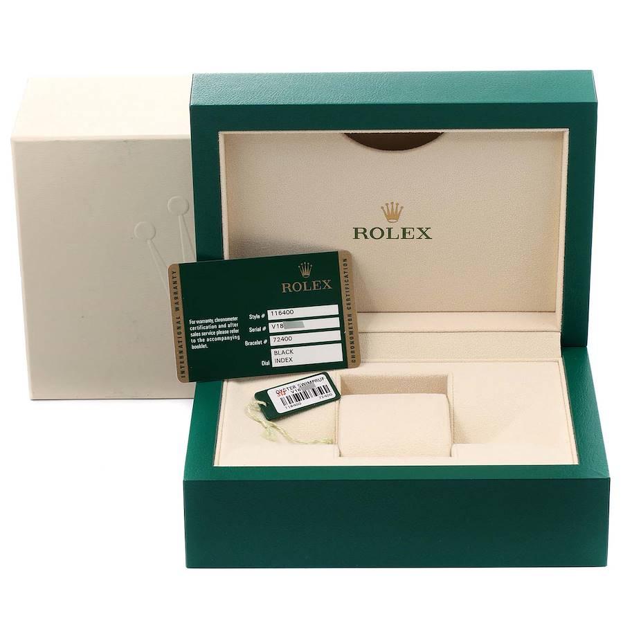 Rolex Milgauss Black Dial Domed Bezel Steel Men's Watch 116400 Box Card For Sale 9