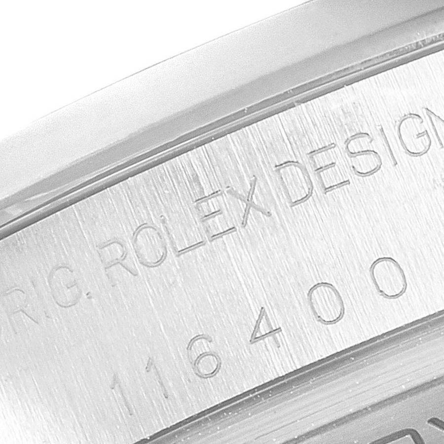 Rolex Milgauss Black Dial Domed Bezel Steel Men's Watch 116400 Box Card For Sale 4