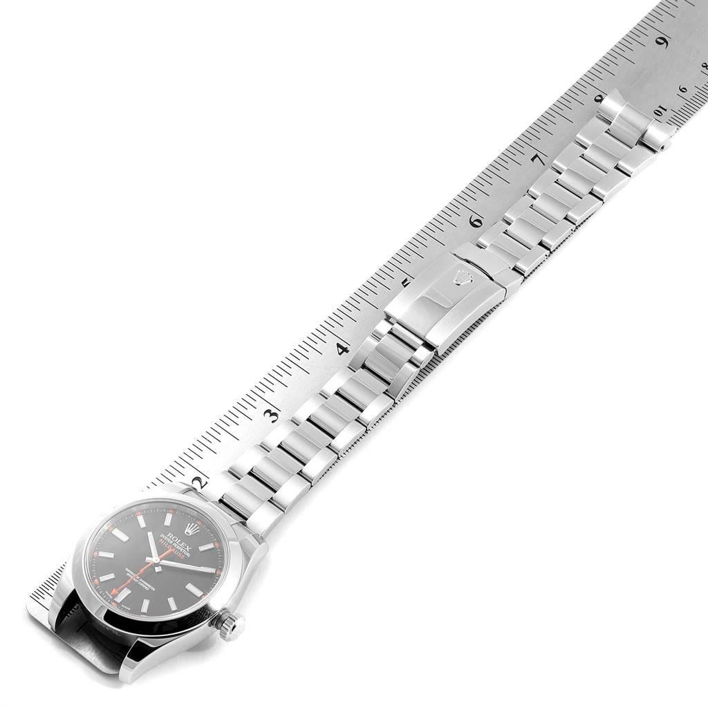 Rolex Milgauss Black Dial Domed Bezel Steel Men’s Watch 116400 6