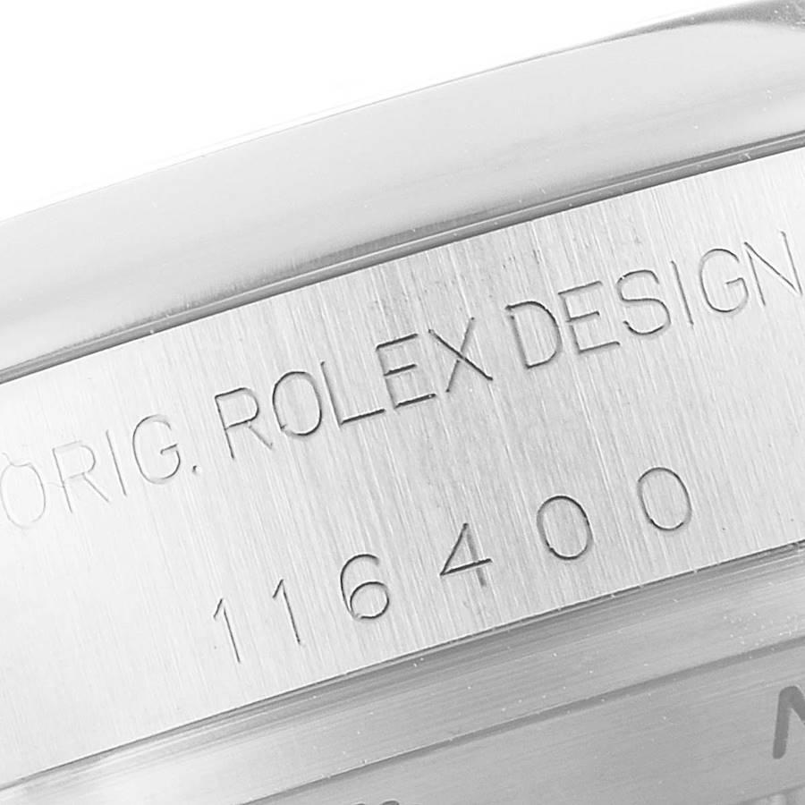 Rolex Milgauss Black Dial Domed Bezel Steel Mens Watch 116400 For Sale 3
