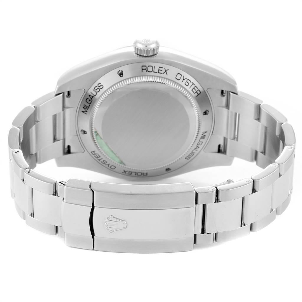 Rolex Milgauss Black Dial Domed Bezel Steel Men’s Watch 116400 5