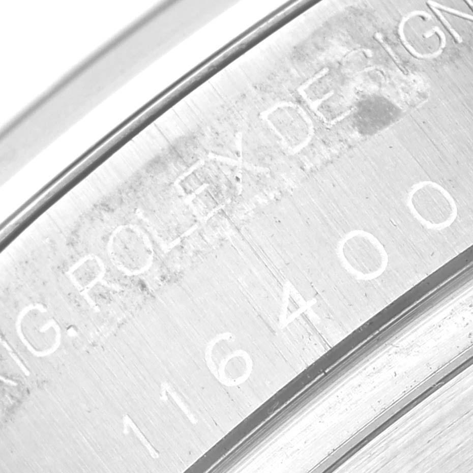 Rolex Milgauss Black Dial Green Crystal Steel Mens Watch 116400 In Excellent Condition In Atlanta, GA