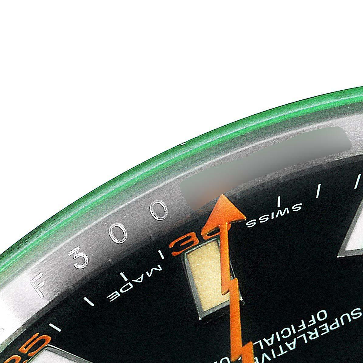 Rolex Milgauss Black Dial Green Crystal Steel Men's Watch 116400V Box Card For Sale 3